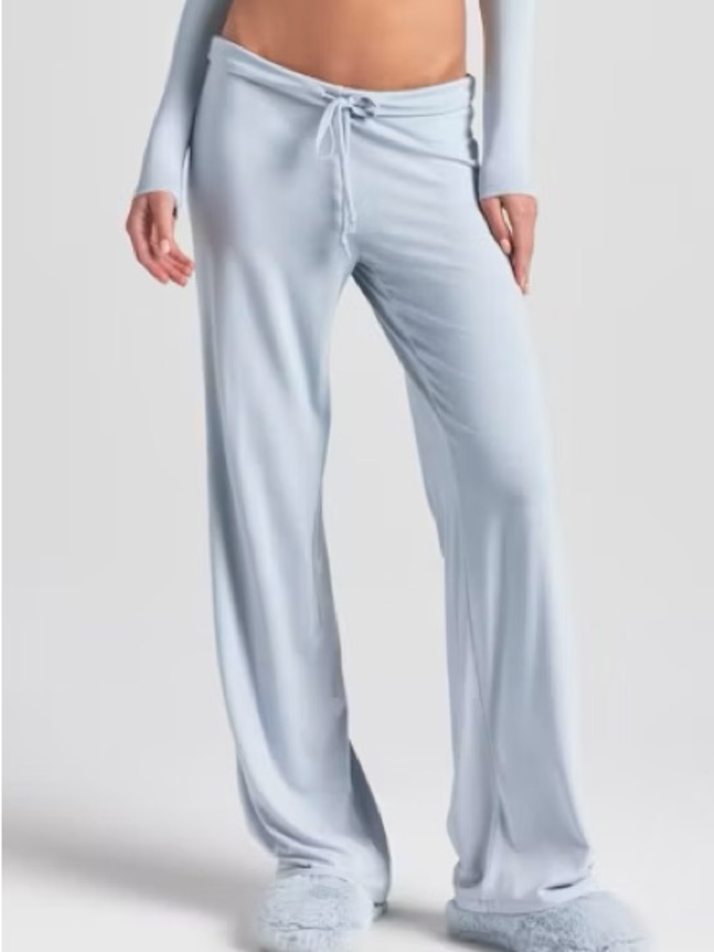 SKIMS Sleep Straight Leg Pant Zen Blue M NWT Pajama Lounge Pants